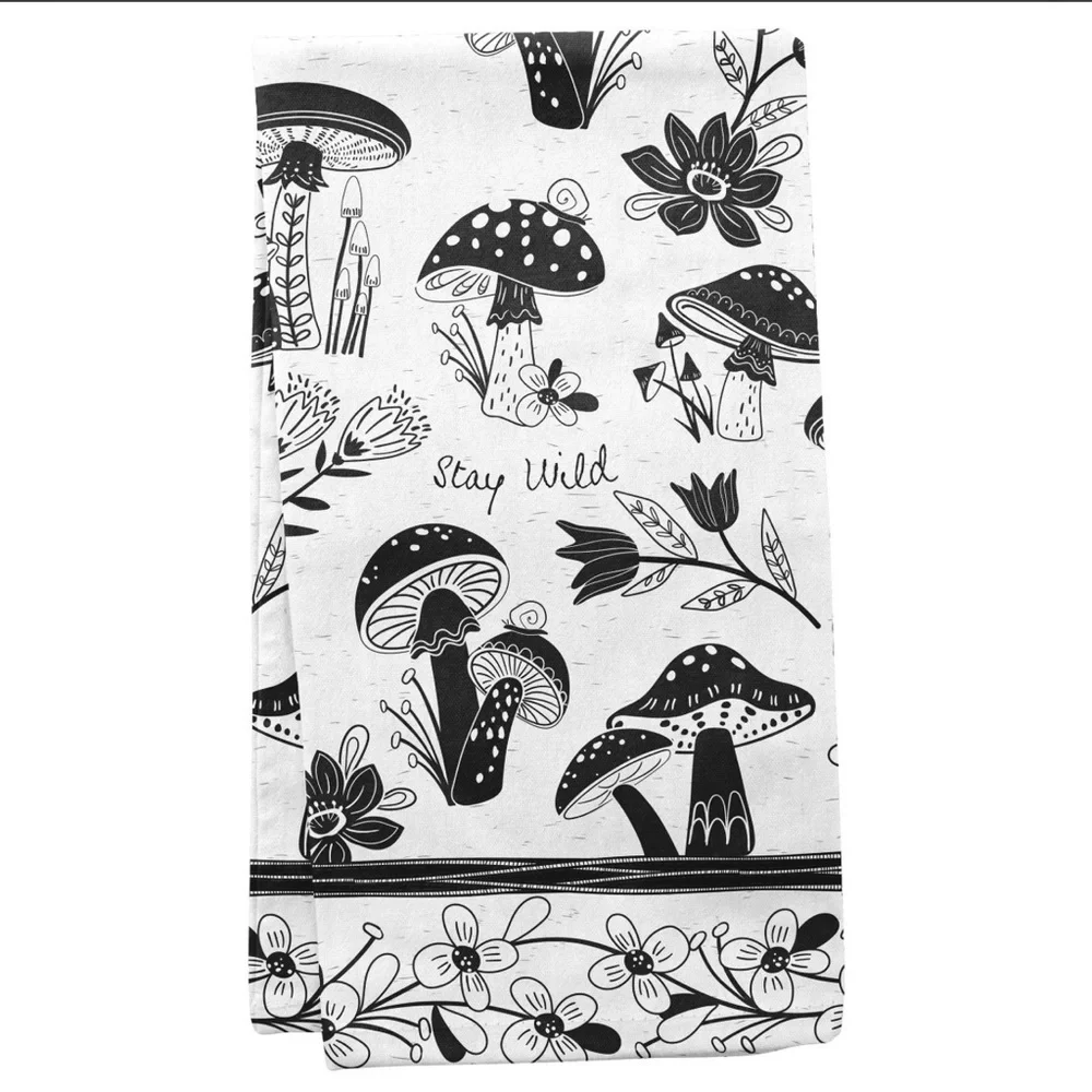 Mushroom Print Tea Towel, NWT, For Bundles Only